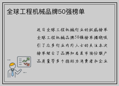 全球工程机械品牌50强榜单